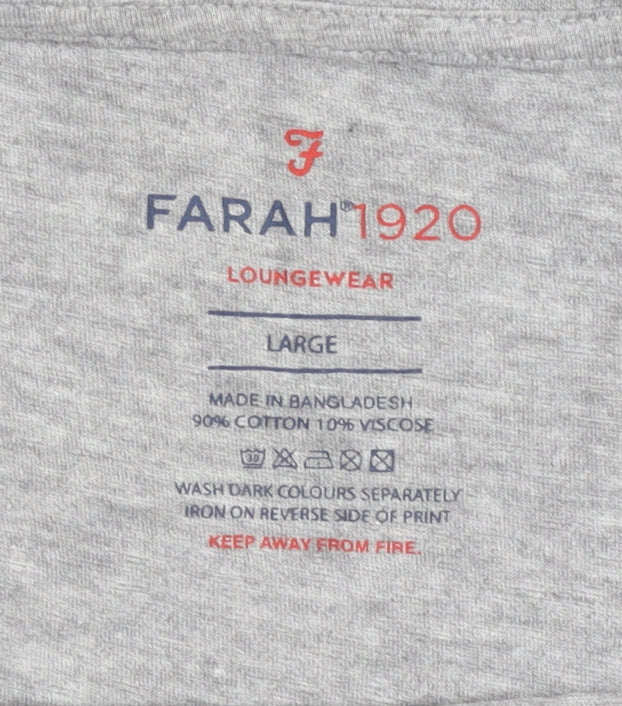 Mens UK Size L Farah Grey  T-Shirt