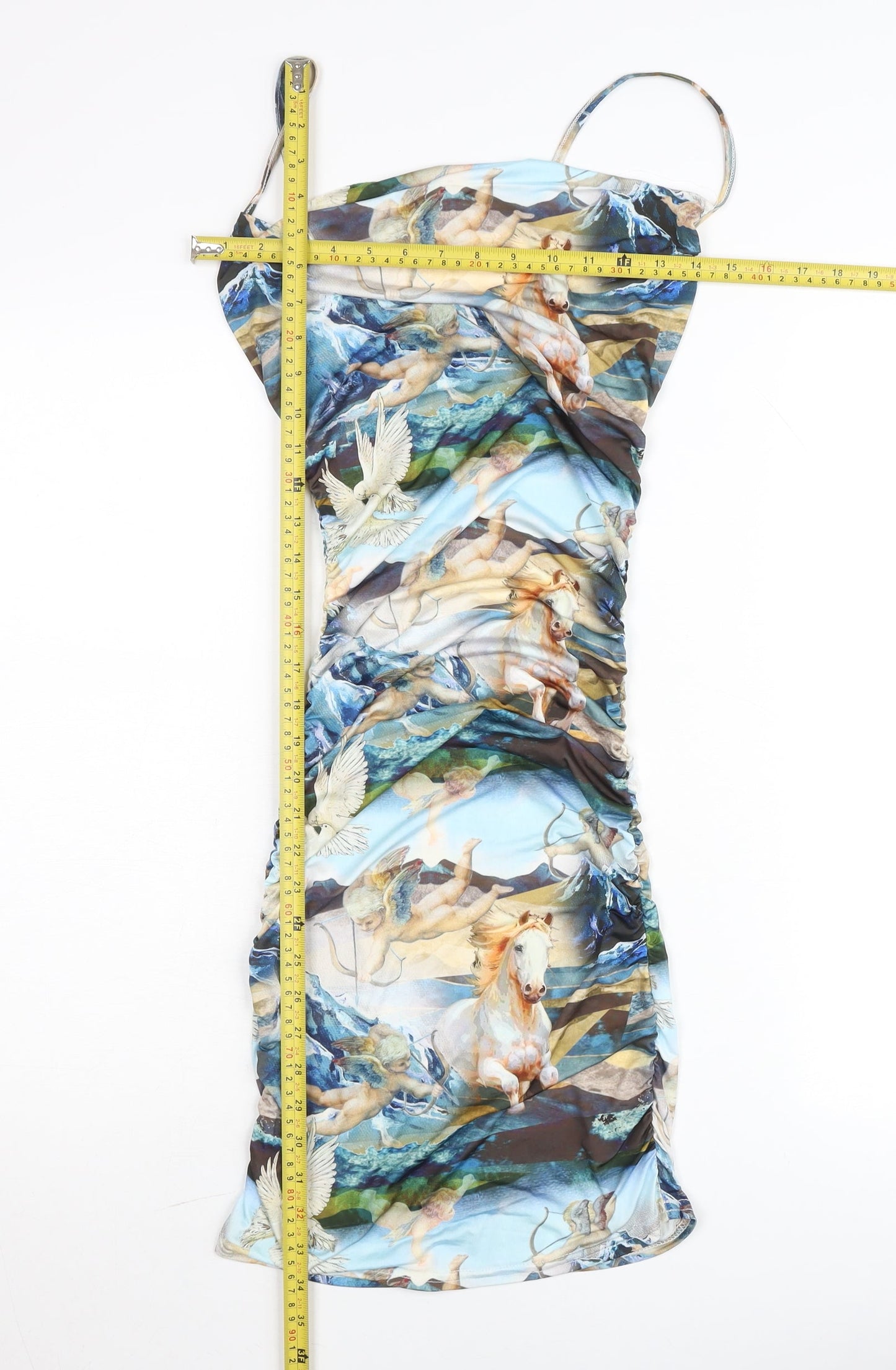 PrettyLittleThing Women’s Multicoloured Bodycon Mini Dress UK 4