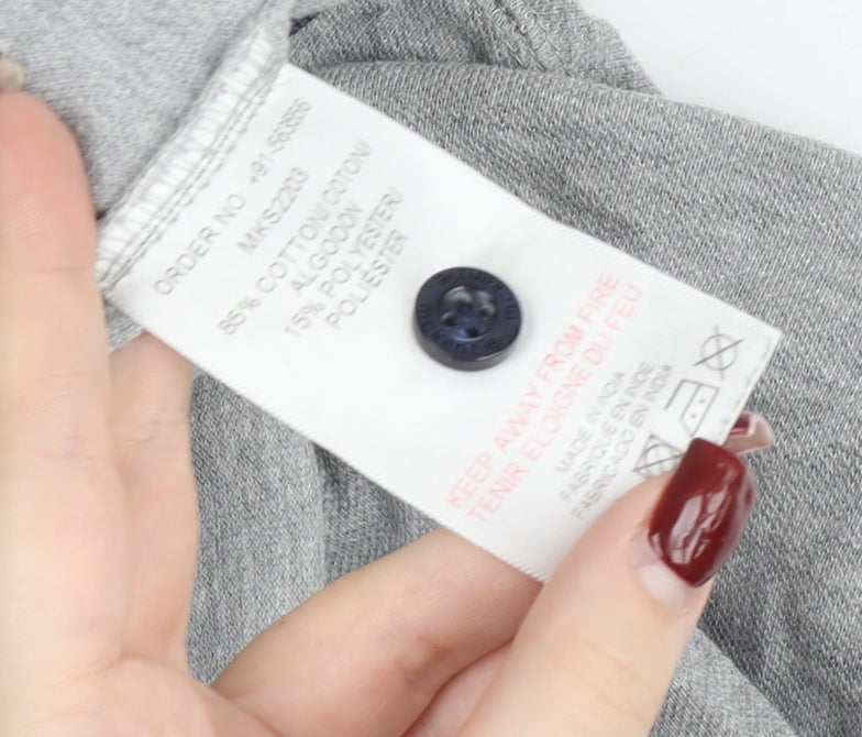 McKenzie Men's Grey Short Sleeve Polo Shirt Size M Cotton Blend