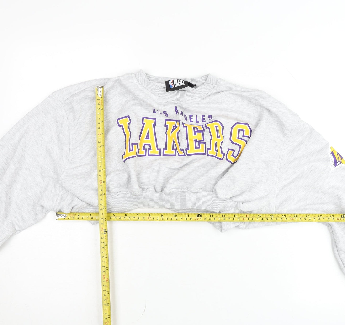 Primark NBA Women Grey Lakers Pullover Jumper Size M Crew Neck
