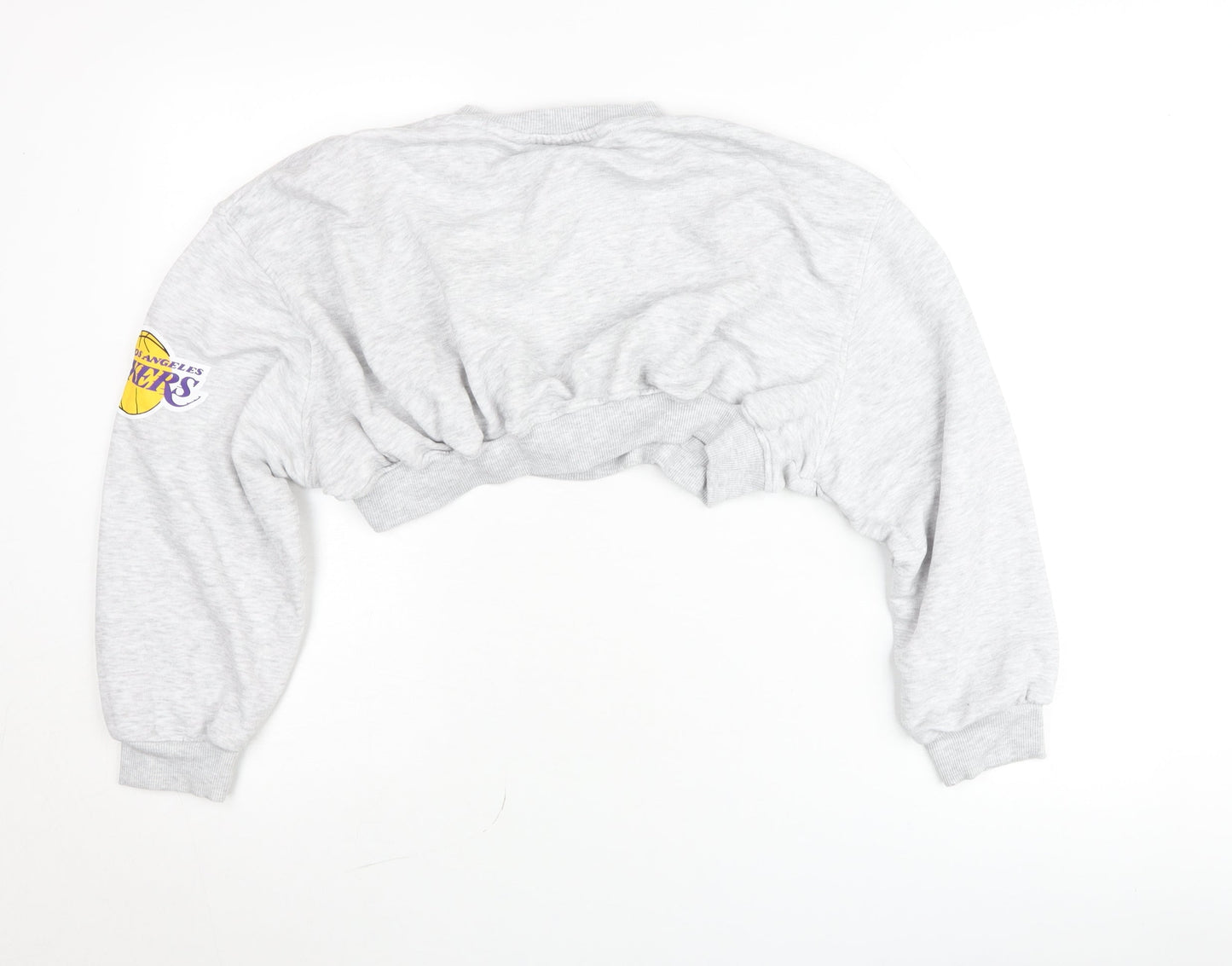 Primark NBA Women Grey Lakers Pullover Jumper Size M Crew Neck