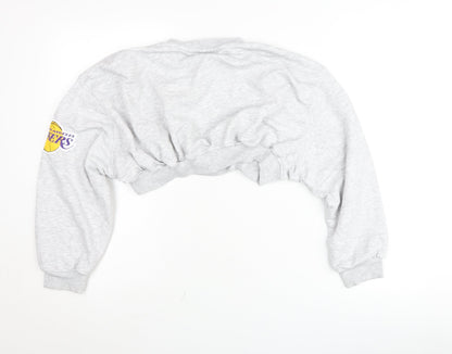 Primark NBA Women Grey Lakers Pullover Jumper Size M Crew Neck