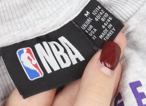 Primark NBA Women Grey Lakers Pullover Jumper Size M Crew Neck