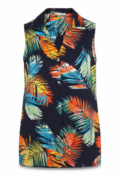 Just Elegance Womens Multicoloured S Sleeveless Tunic Blouse