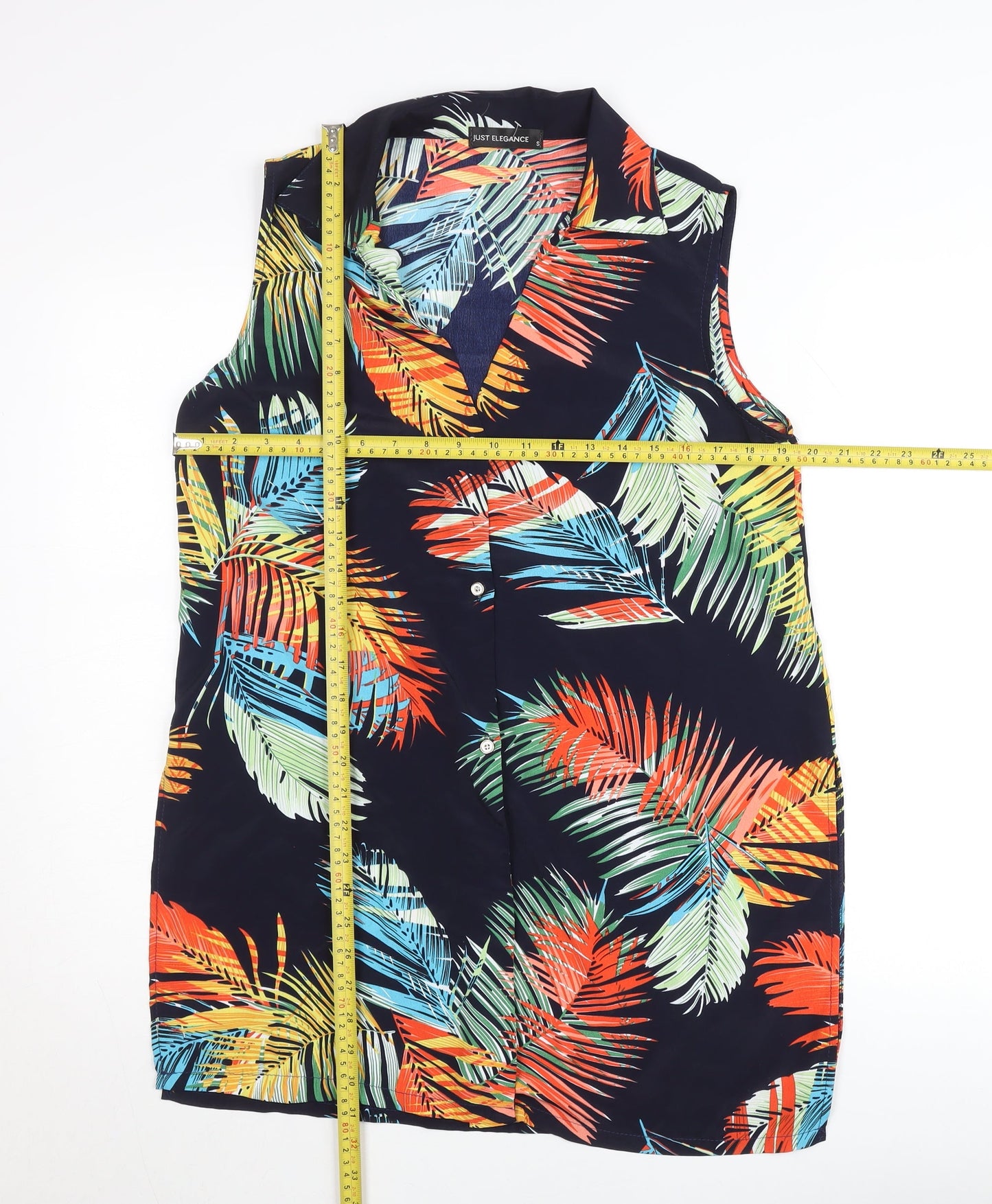 Just Elegance Womens Multicoloured S Sleeveless Tunic Blouse