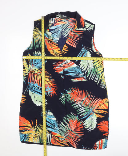 Just Elegance Womens Multicoloured S Sleeveless Tunic Blouse