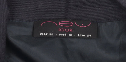 New Look Womens Black Cardigan Size 16 3/4 Sleeve Viscose