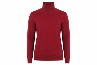 Bianca Women Red Roll Neck Long Sleeve Pullover Jumper Size 12