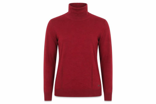 Bianca Women Red Roll Neck Long Sleeve Pullover Jumper Size 12