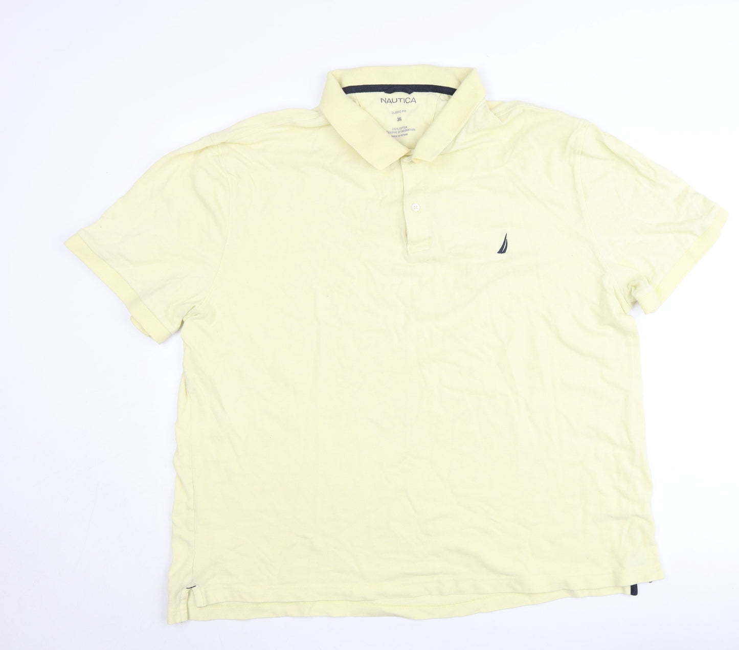 Nautica Men’s Yellow 3XL Classic Fit Cotton Polo Shirt