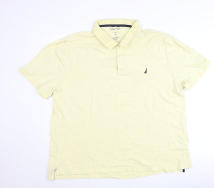 Nautica Men’s Yellow 3XL Classic Fit Cotton Polo Shirt