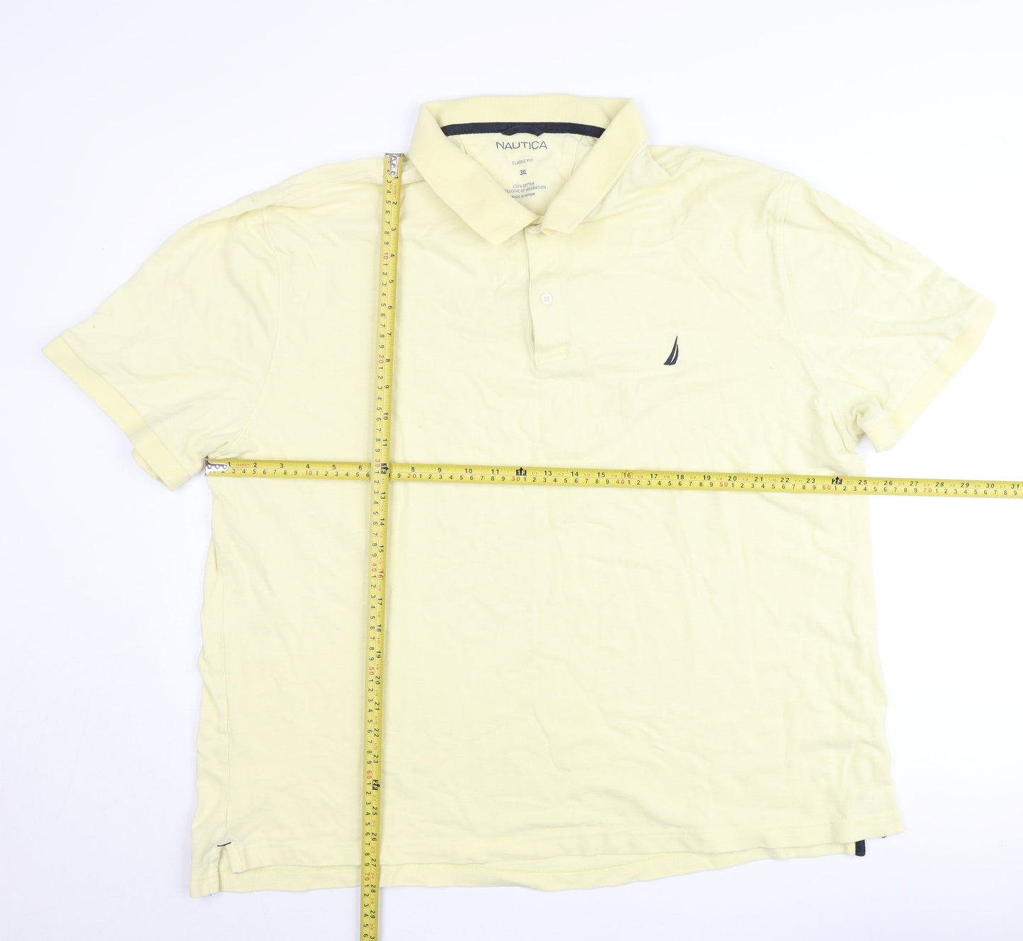 Nautica Men’s Yellow 3XL Classic Fit Cotton Polo Shirt