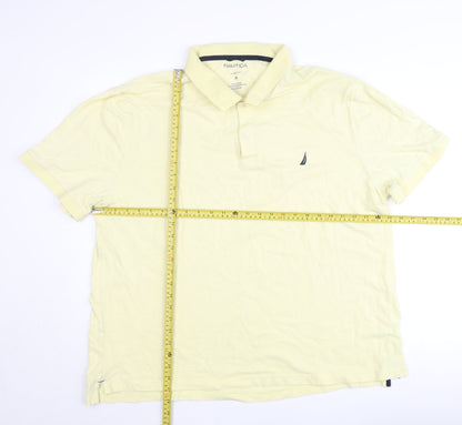 Nautica Men’s Yellow 3XL Classic Fit Cotton Polo Shirt