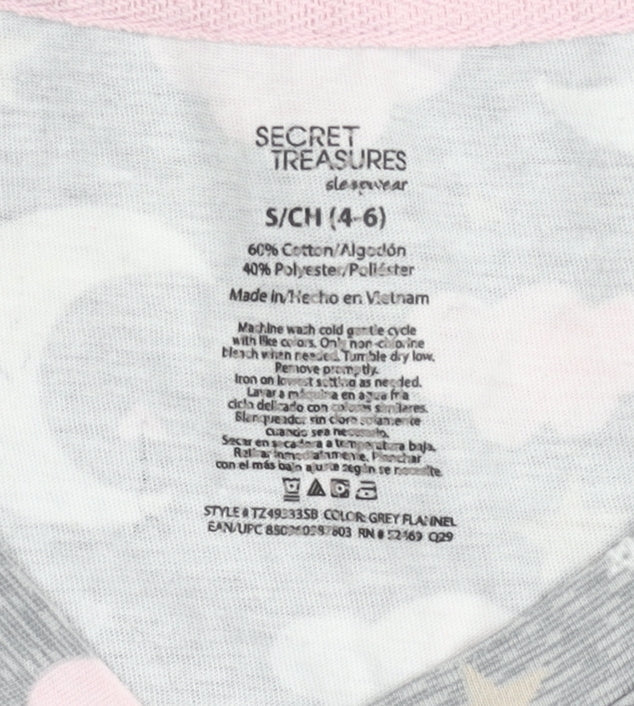 Secret Treasures Women’s Grey Pullover Jumper Size 6 Moon Star Print