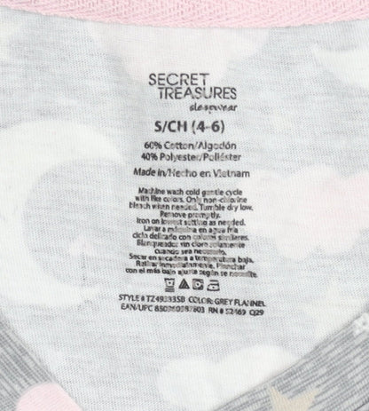 Secret Treasures Women’s Grey Pullover Jumper Size 6 Moon Star Print