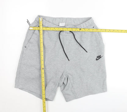 Nike Men’s Grey Sweat Shorts Size S Elastic Waist Casual Sportswear