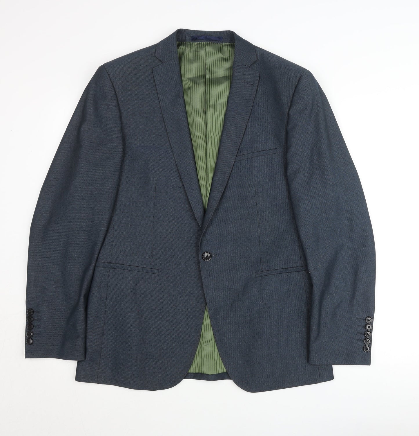 Mens UK Size 40 Remus Uomo Regular Blue Suit Jacket