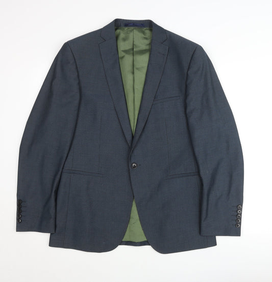 Mens UK Size 40 Remus Uomo Regular Blue Suit Jacket