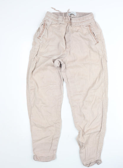 Primark Women’s Beige Tapered Jeans XS Relaxed Fit Elastic Waist