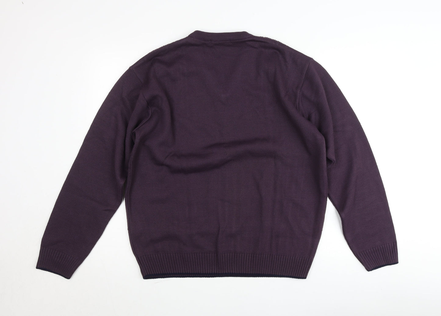 Dunnes Men’s Purple Medium V-Neck Pullover Jumper Knit