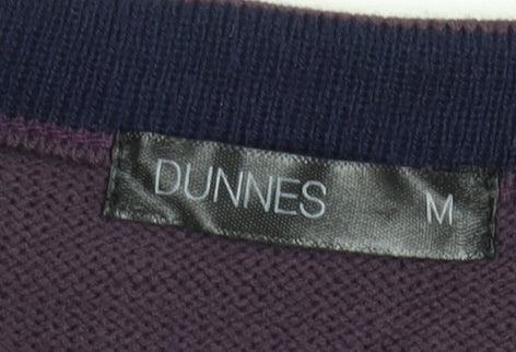 Dunnes Men’s Purple Medium V-Neck Pullover Jumper Knit