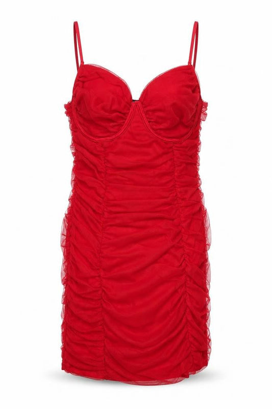 Pink Vanilla Women’s Red Bodycon Short Dress UK 10 Party Clubwear