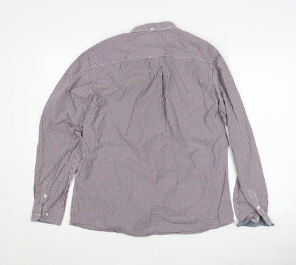 Le Shark Men's Multicoloured Checked Cotton Long Sleeve Dress Shirt L