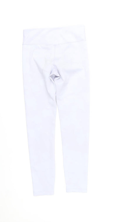 Nike Girls White Dri-Fit Leggings Slim Fit Sports Activewear Size 11 Years