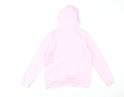 Adidas Girls Pink Hoodie 13-14 Years Pullover Fleece Cotton Blend