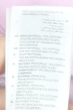 Adidas Girls Pink Hoodie 13-14 Years Pullover Fleece Cotton Blend