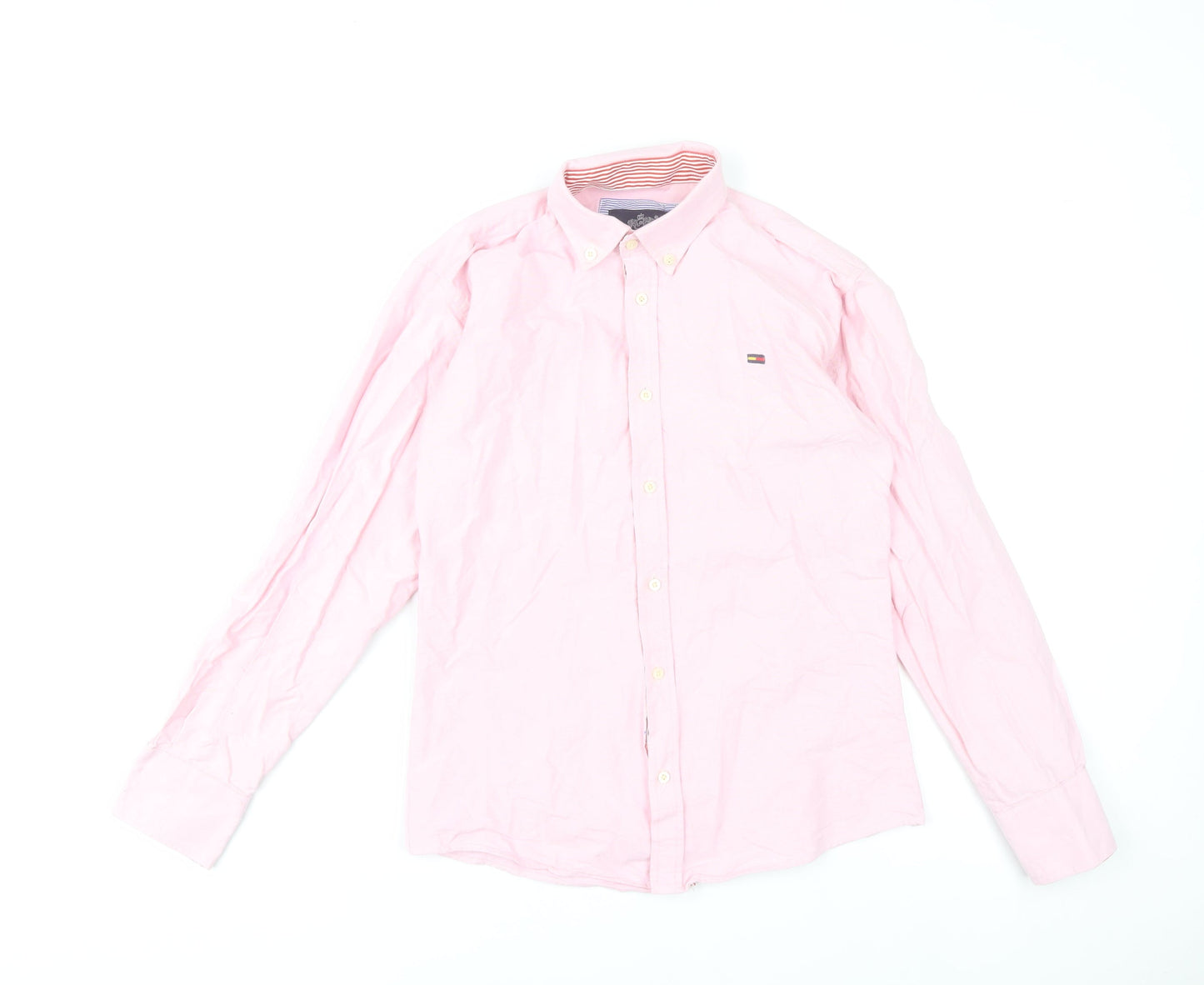 Lyon Becker Men’s Pink Small Button-Down Long Sleeve Dress Shirt