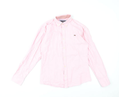 Lyon Becker Men’s Pink Small Button-Down Long Sleeve Dress Shirt