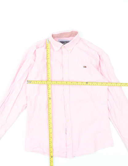 Lyon Becker Men’s Pink Small Button-Down Long Sleeve Dress Shirt