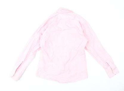 Lyon Becker Men’s Pink Small Button-Down Long Sleeve Dress Shirt