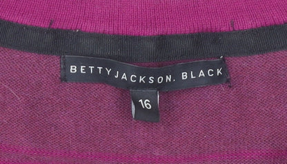 Betty Jackson Black Womens Multicoloured Stripe Jumper Size 16