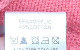 Awear Women’s Pink XL Short Sleeve Knit Pullover Jumper