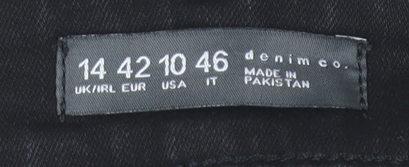 Denim Co. Womens Black Size 14 Skinny Distressed Stretch Jeans