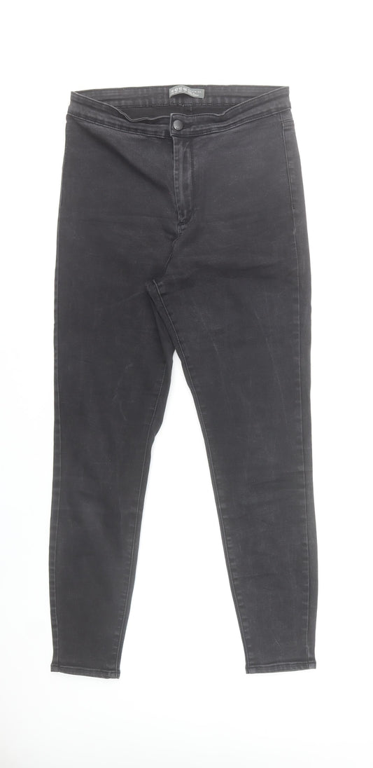 Additional front view of Denim Co. Women's Black Skinny Jeans, size 14 Slim, Fit