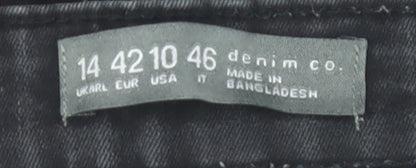 Denim Co. Women's Black Skinny Jeans Size 14 Slim Fit