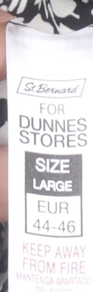 Dunnes Stores Women Black Animal Print Shift Dress Size 16 L