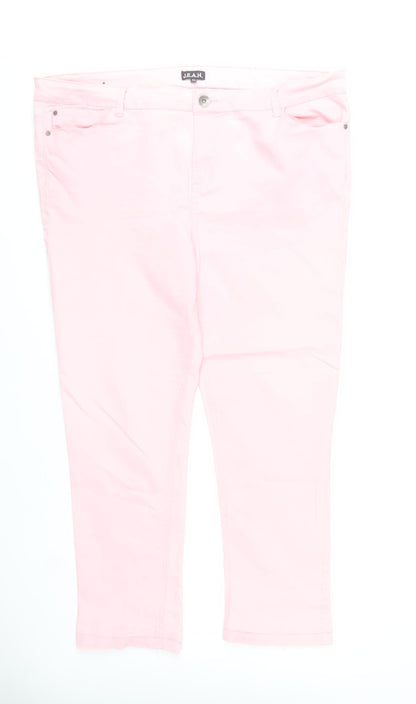 J.E.A.N. Womens Pink Size 20 Straight Leg Jeans Cotton Blend