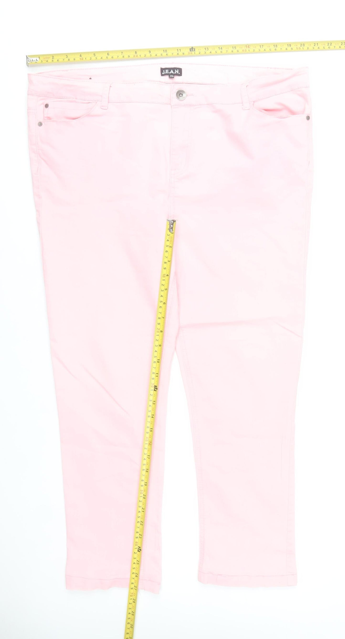 J.E.A.N. Womens Pink Size 20 Straight Leg Jeans Cotton Blend