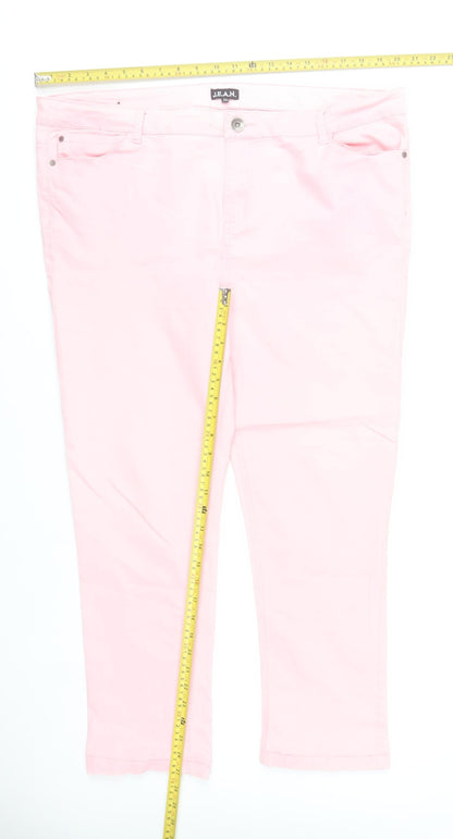 J.E.A.N. Womens Pink Size 20 Straight Leg Jeans Cotton Blend