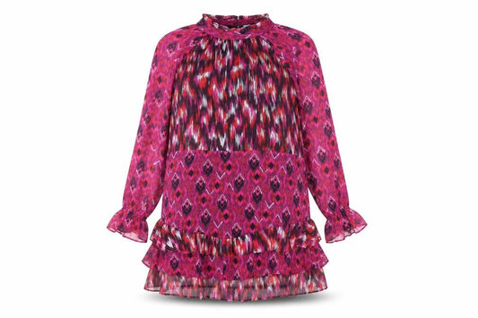 Savida Women’s Multicoloured Shift Dress Size 18 Ruffle Detail