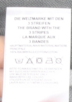 Adidas Mens Grey XL Striped Cotton Polo Shirt Casual Sportswear