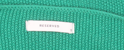 Reserved Womens Green Pullover Jumper Size S 3/4 Sleeve Cotton Blend