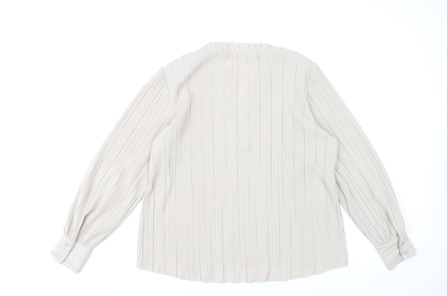 Vero Moda Womens Beige Long Sleeve Tunic Blouse Size L