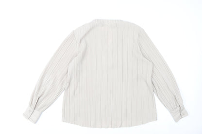 Vero Moda Womens Beige Long Sleeve Tunic Blouse Size L
