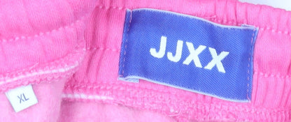 JJXX Womens Pink XL Sweatpants Cotton Blend Casual Trousers
