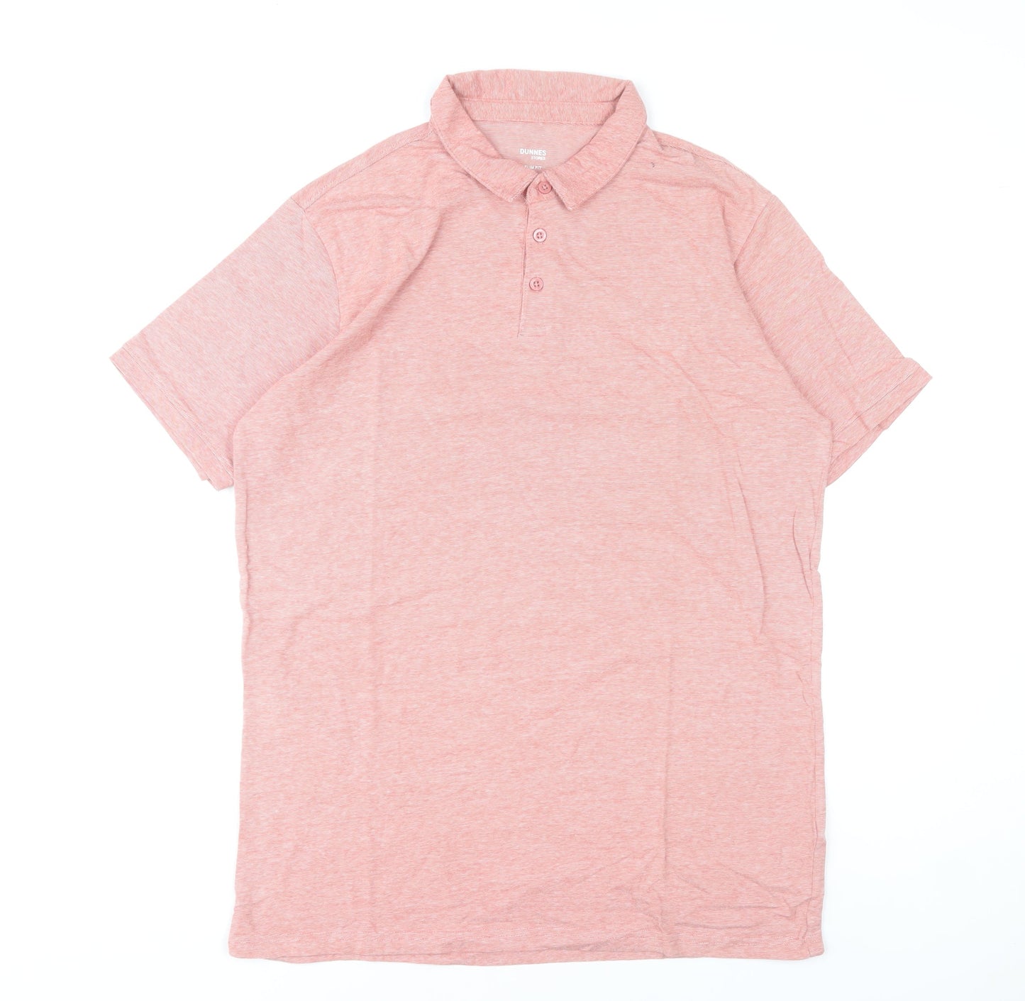 Dunnes Stores Men’s Pink Cotton Blend Polo Shirt Size L